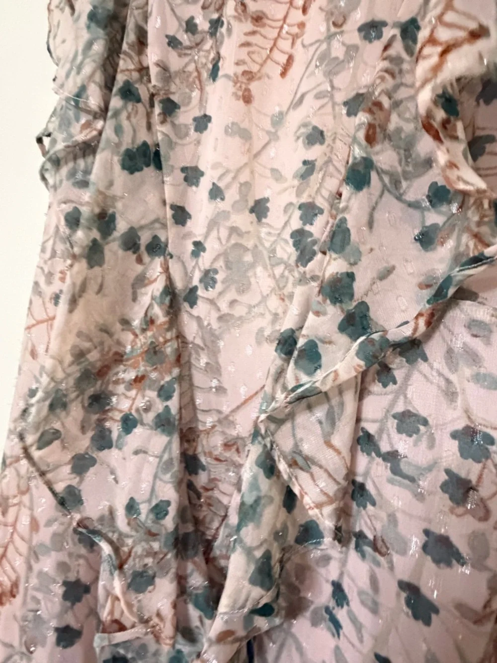 Chelsea & Violet Blush Floral Ruffle Midi Dress - Picture 2 of 10